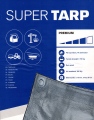 Plandeka polietylenowa 10x15m Super Tarp premium 250g/m2 UV stabilizowana szara